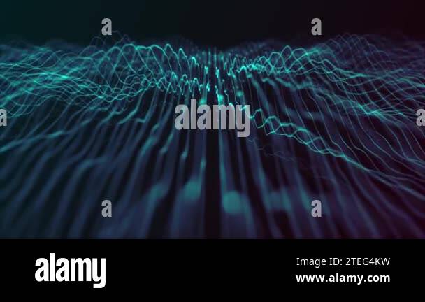 Abstract Digital Waving Lines Fx Background Loop/ 4k animation of an ...