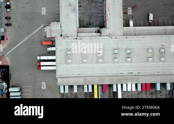 aerial view of mail delivery terminal, Aerial view of Cargo terminal of ...