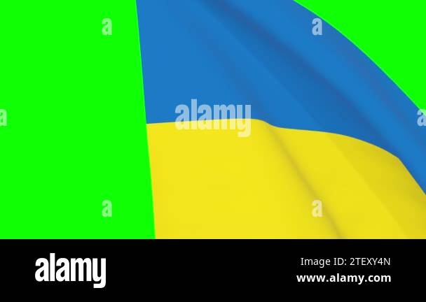 Ukraine waving flag transition 4k and 1080 HD seamless loop animation ...