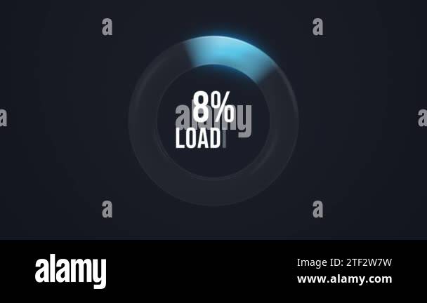 Video animation of a modern glowing preloader and circular bar for ...