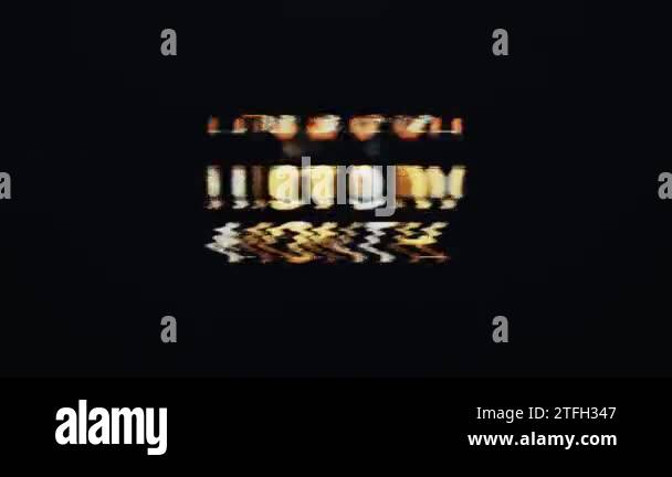 Black History Month text word gold light animation loop with glitch ...