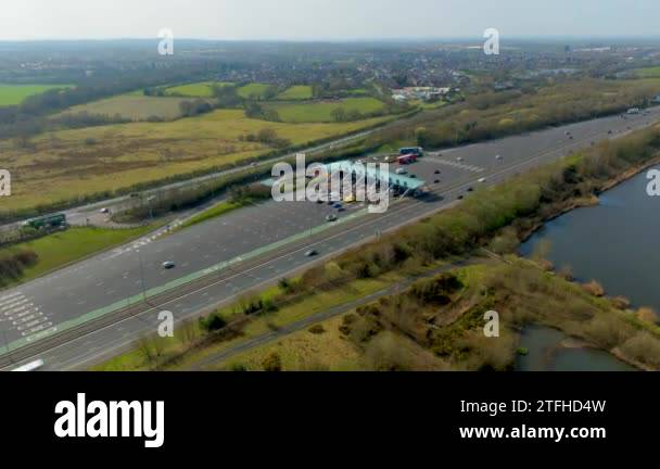An aerial view of the m6 toll motorway Stock Videos & Footage - HD and ...