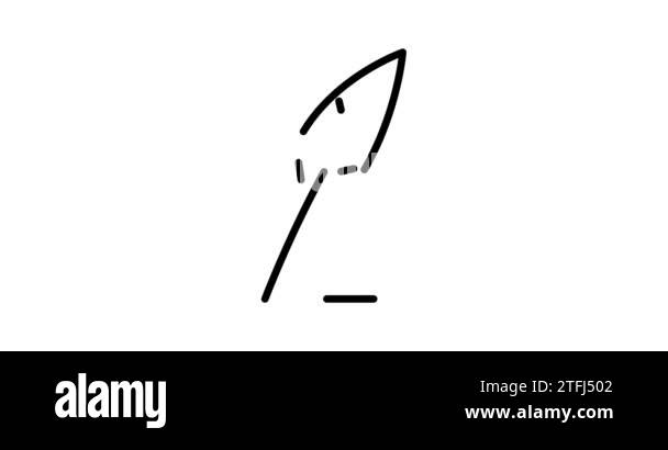 Line feather symbol writing Stock Videos & Footage - HD and 4K Video ...