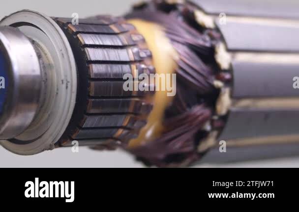 Collector motor contact group. The rotor of an electric motor Stock ...