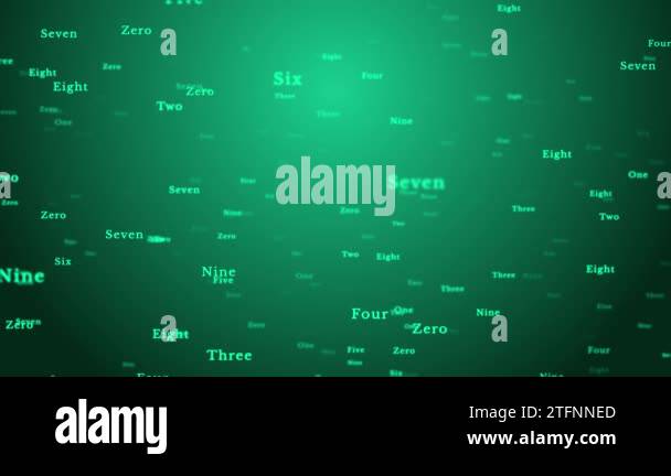 Abstract 4K Loop Creative digital mathematical formulas Loop Green ...