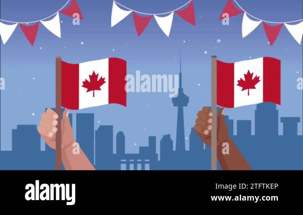 Hands waving canadian flags Stock Videos & Footage - HD and 4K Video ...