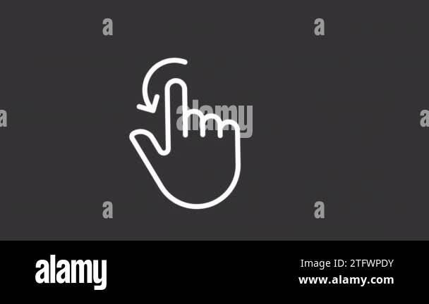 Animated rotation white linear icon. Tap to spin picture. Update ...