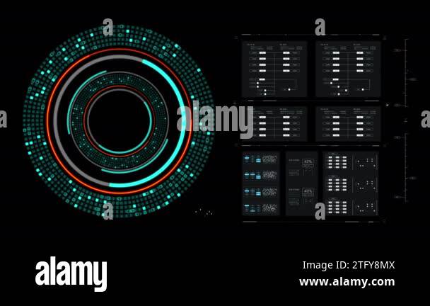 Cyber futuristic User interface for game and movie, Technology HUD Head ...