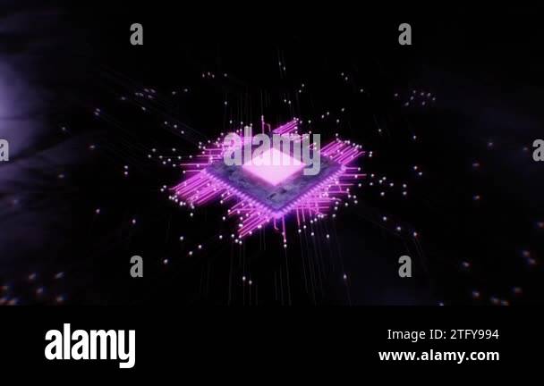 PC processor work 3d animation Stock Video Footage - Alamy