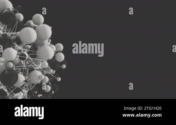 Molecular structure with copy space. 4K UHD animation Stock Video ...