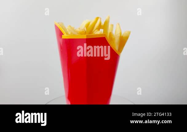 Rotating Mc Apple Pruszcz Gdanski, Poland - April 28, 2022: Rotate McDonald's french ...