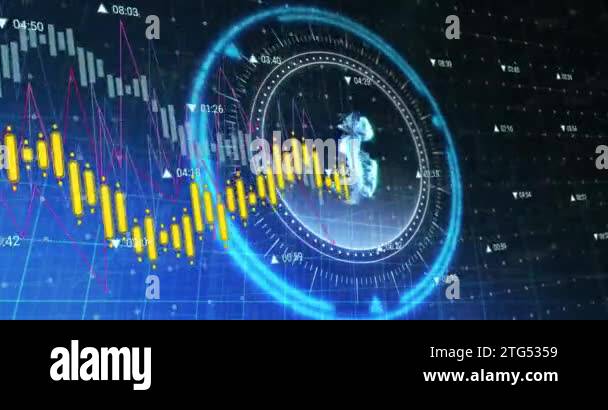This video is an animation of graphs with numbers moving on a ...
