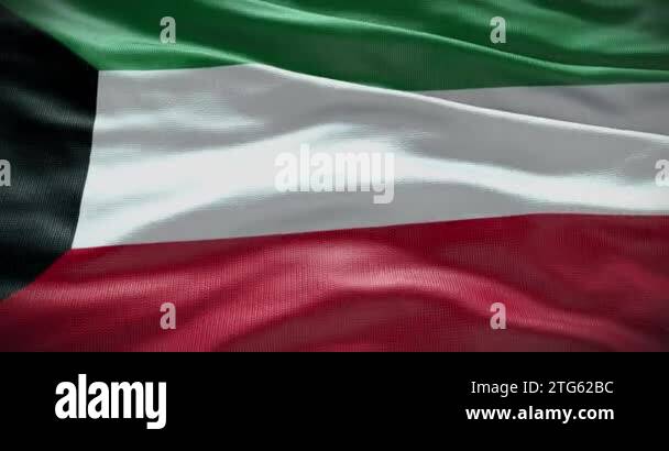Kuwait Backdrop Kuwait national flag waving background, 4k backdrop animation Stock ...