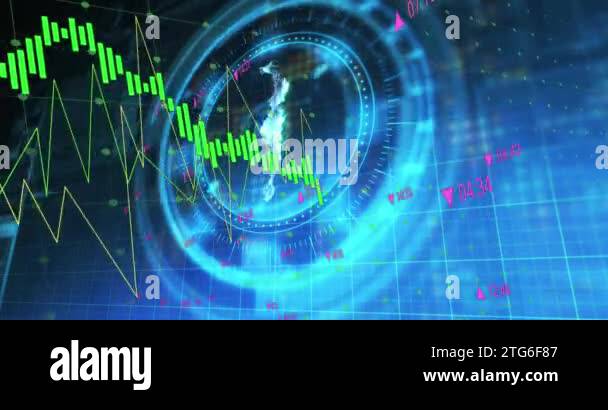 This video is an animation of graphs with numbers moving on a ...