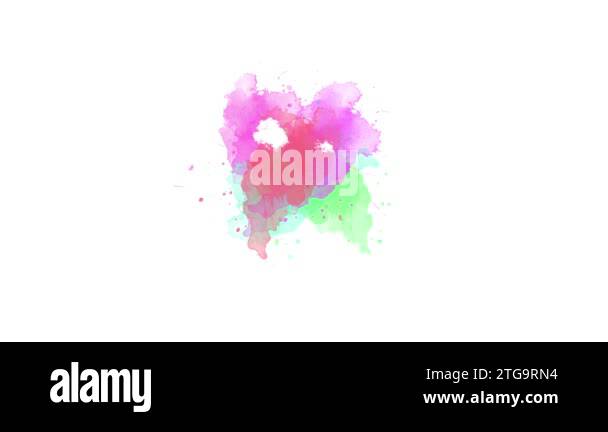 ink splatter transition effect animation. watercolor black ink splatter ...