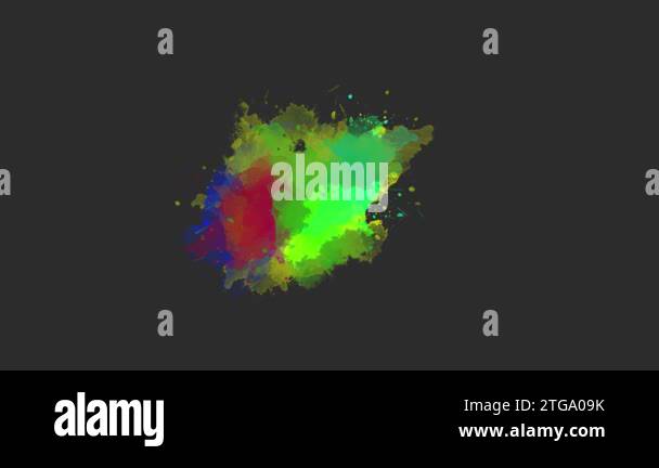 ink splatter compositing effect. Splash color ink transition. Ink brush ...