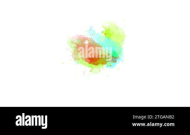ink splatter transition effect animation. watercolor black ink splatter ...