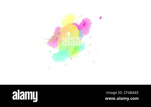 ink splatter transition effect animation. watercolor black ink splatter ...