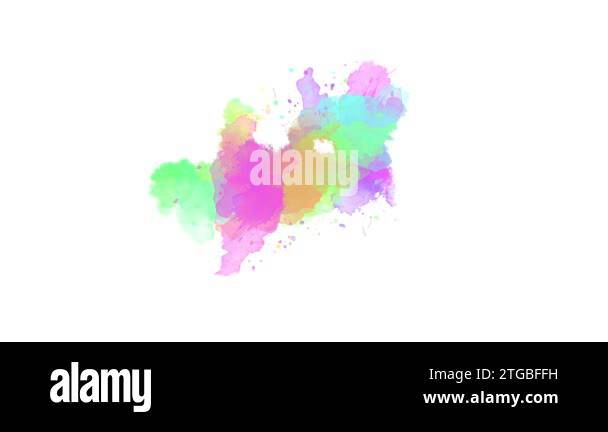 ink splatter transition effect animation. watercolor black ink splatter ...