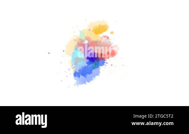 ink splatter transition effect animation. watercolor black ink splatter ...