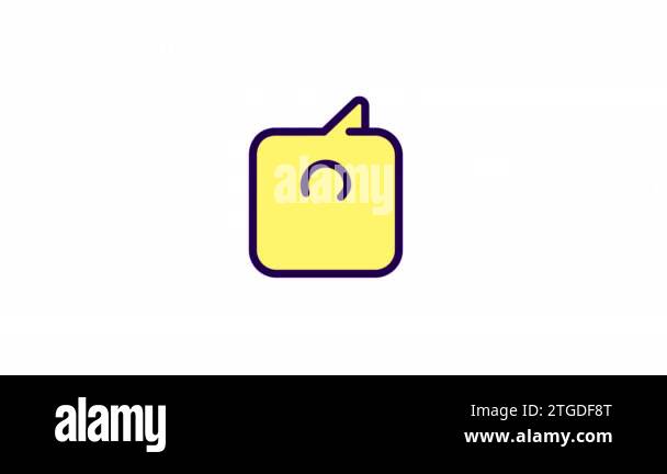 Animated request color icon. Speech balloon with question mark ...
