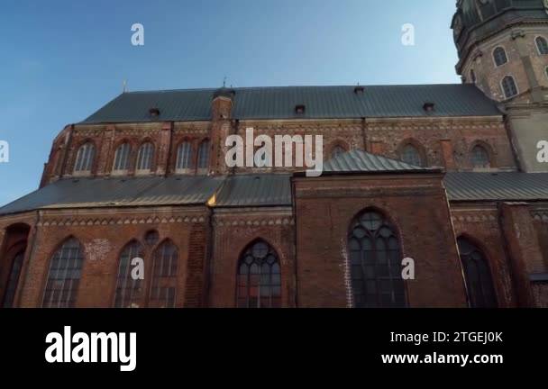 Riga St. Peters Church building with the tower (Latvia) - one of the ...