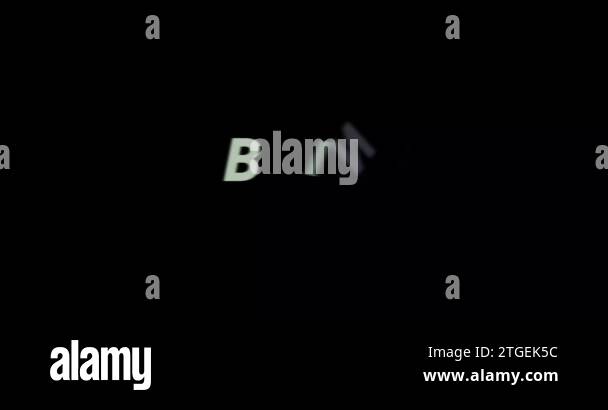 Blind text animation on black background. Modern text animation ...