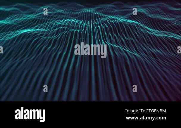 Abstract Digital Waving Lines Fx Background Loop/ 4k animation of an ...