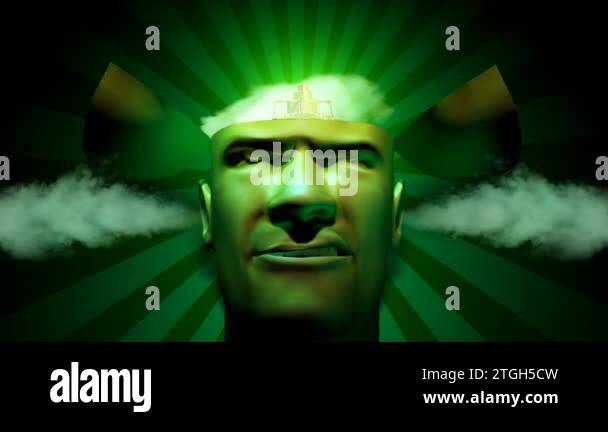 Fantastic 3D model of the human head Stock Video Footage - Alamy