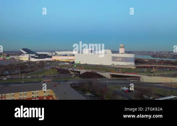 This is an aerial view of the American Dream Mall located in the ...