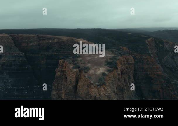Epic drone shot, camera follows 4x4 overlanding camper van drive on ...