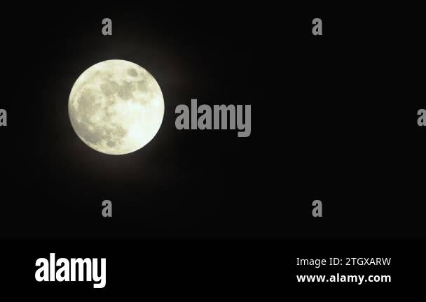 Moon, time lapse, night sky, moves from bottom to top of screen, Full