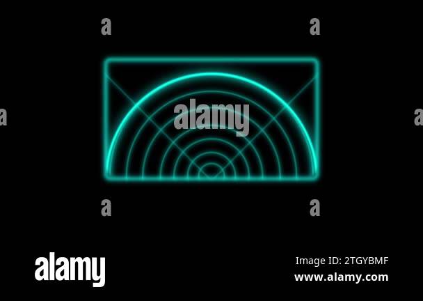 Animated radar scanner hud for targeting of incoming threats as sonar ...