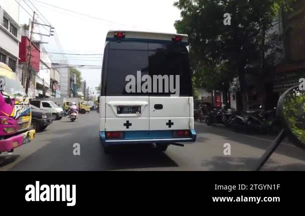 Malang Indonesia 1 july 2022 : ambulance to transport the bodies of Malang Indonesia 1 july 2022 : ambulance to transport the bodies of