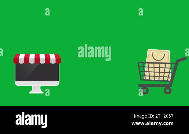 Animated E Commerce infographics background E-commerce. Business and ...