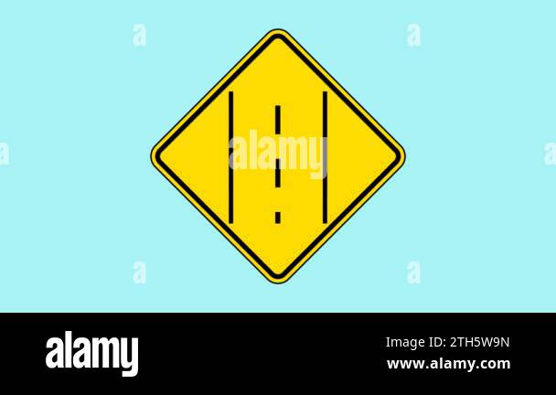 Narrow road ahead road sign Stock Videos & Footage - HD and 4K Video ...