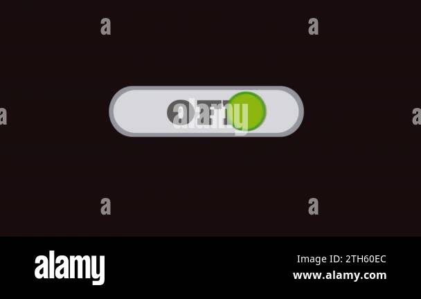 Turn Buttons Inactive Toggle Button Switch On Off Animation Alpha Channel. switch turn on and ...