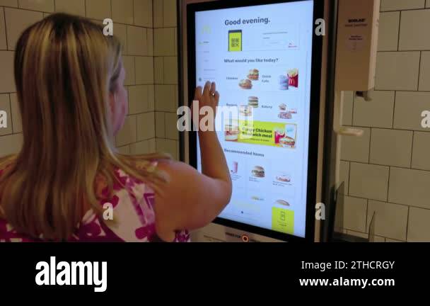 Mcdonalds self order kiosk Stock Videos & Footage - HD and 4K Video ...