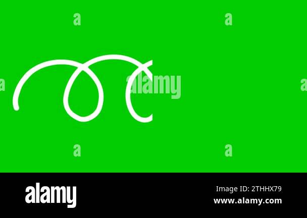 Animated symbol of arrow with loops. Hand drawn white arrow points to ...
