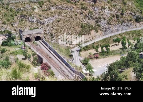 Serpentine Mountain Road in Calabria, Italy, Europe. Aerial View of a ...