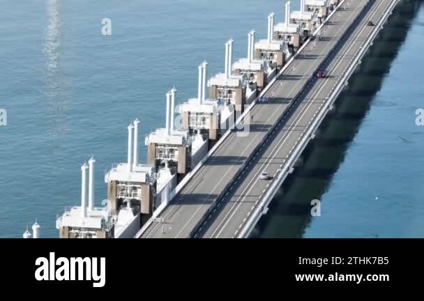 The Delta Works are a water flood defense system, in the Netherlands ...