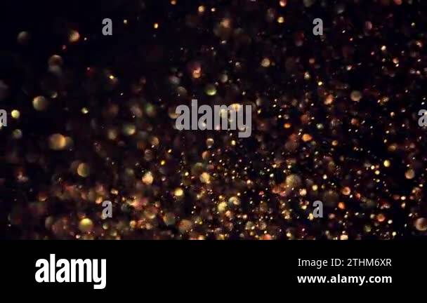 golden particles bokeh abstract background with shining gold Floating ...