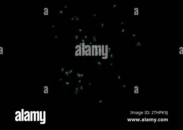Blue lights and particles float in deep space 4k animation concept ...