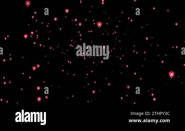 animated particle of cross check mark icon button and no or wrong ...