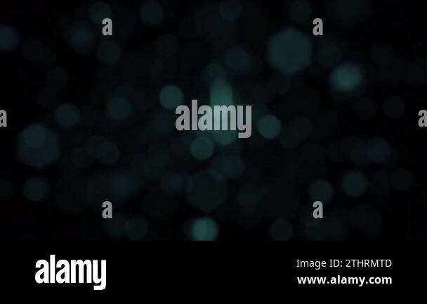 Abstract loop animation blurred blue bokeh particles glow floating on ...