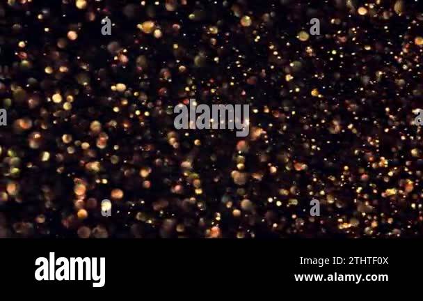 golden particles bokeh abstract background with shining gold Floating ...