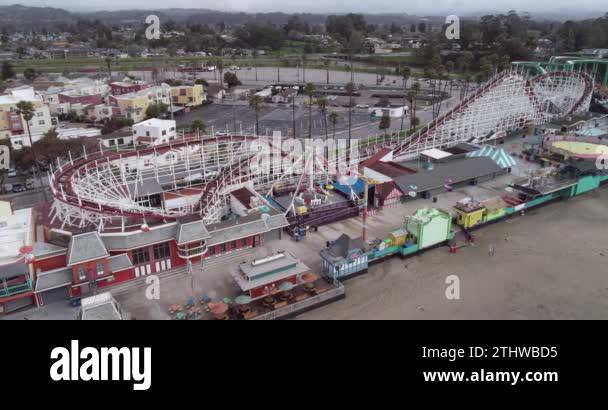 The Giant Dipper is a historic wooden roller coaster located at the