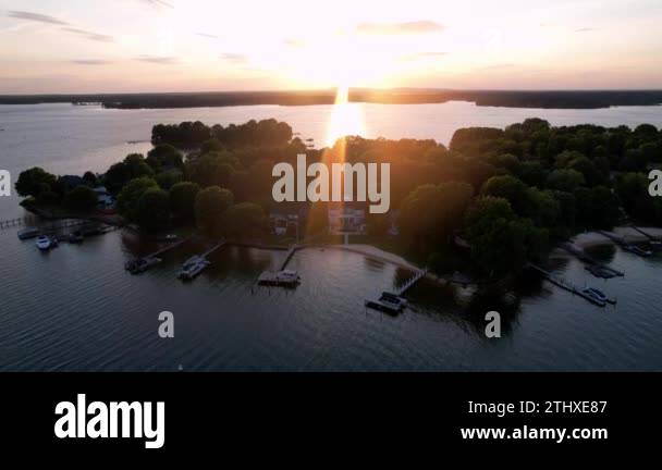 5.4 K Captured Aerial of Lake Norman North Carolina, Lake Norman NC ...