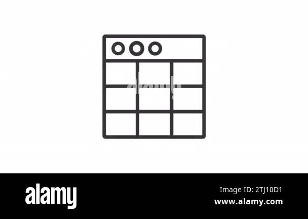 Animated task scheduling linear icon. Prioritize work and goals. Tasks ...