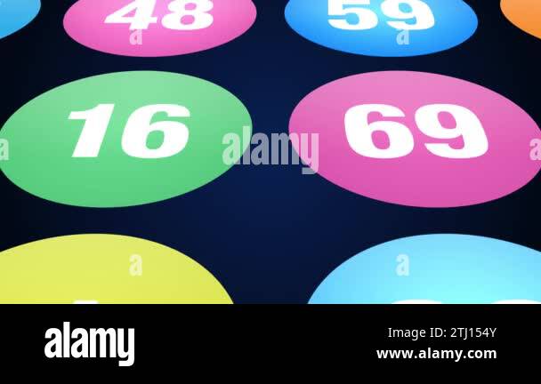 Bingo colored balls. Animated motion graphics background 4k Stock Video ...